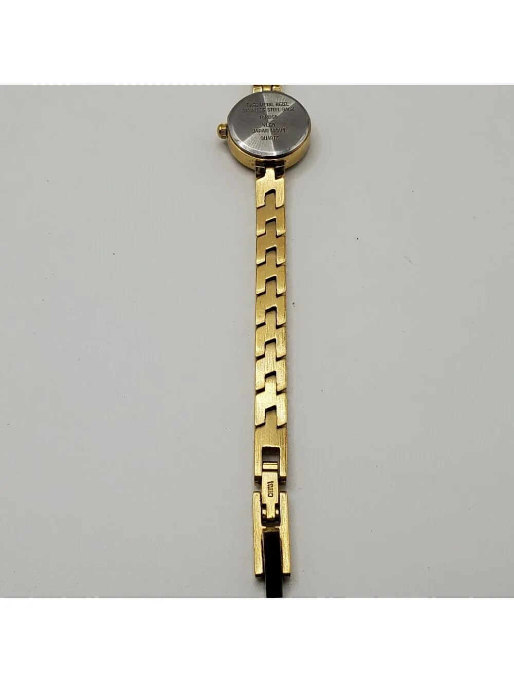 Anne Klein Rhinestone Small 16mm MOP Dial Womens Watch Gold Tone New Battery